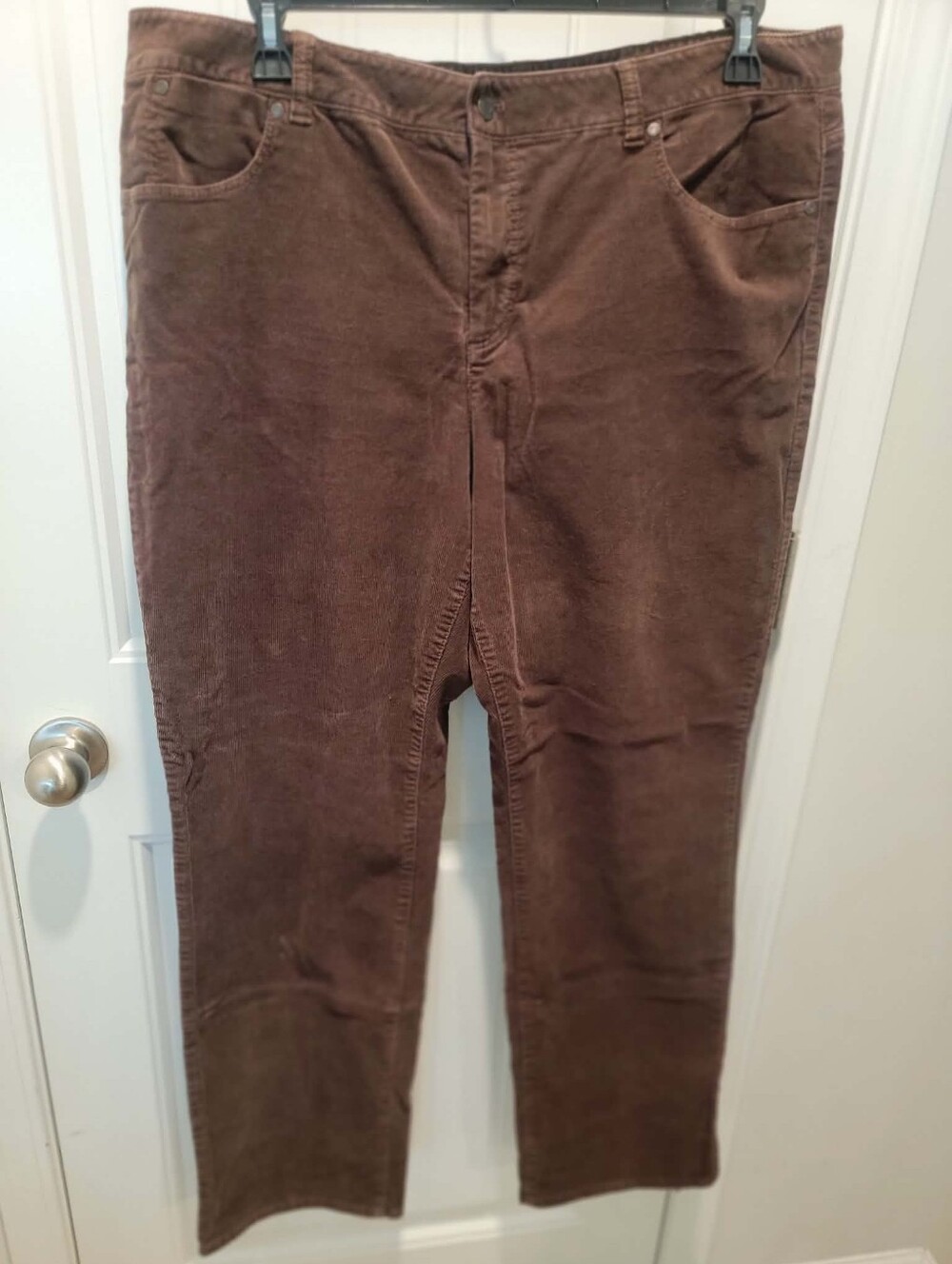 Vintage Talbots Plus S-20 Tall Brown Corduroy Straight Leg 31" Inseam 21" Waist